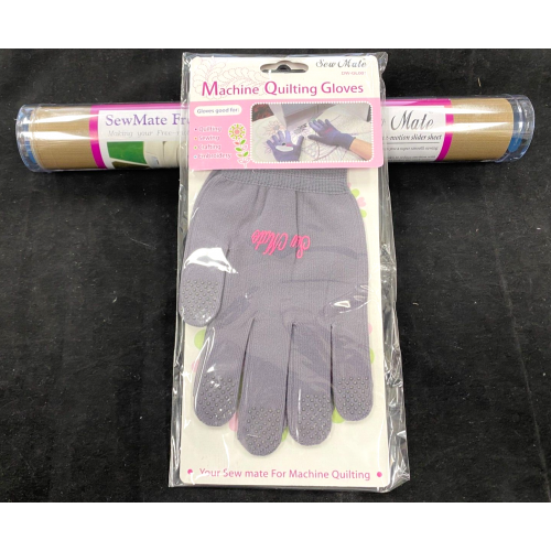 Free-motion Slider Sheet 480x300mm + Machine Quilting Gloves